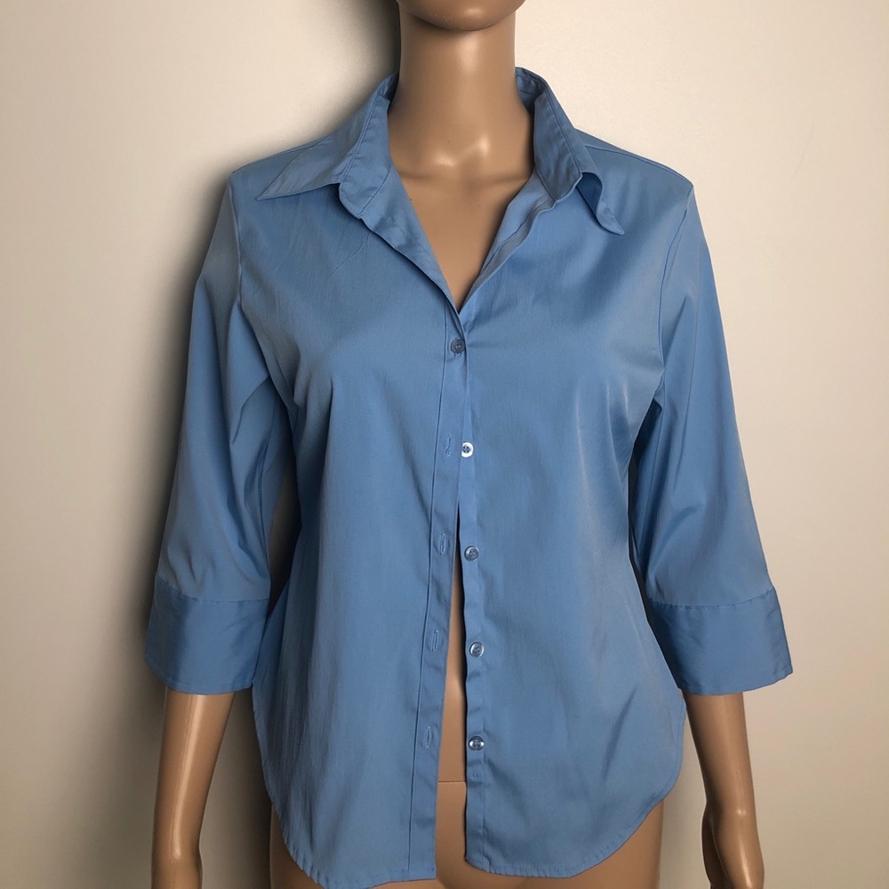 Cotton Express Missy - blue professional shirt